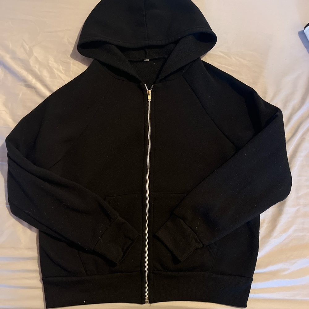 Black Zip-Up Hoodie